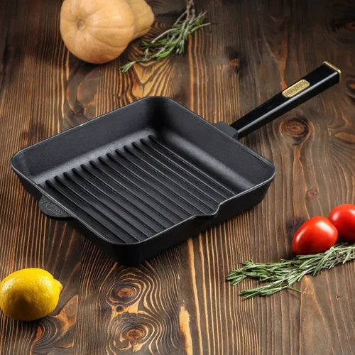 Сковорода Brizoll Optima-Black 28х28х5 см (559-211): Крышка в комплекте нет
