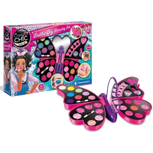 Набор детской косметики для макияжа Clementoni Butterfly серия Crazy Chic (8005125159949) фото 7
