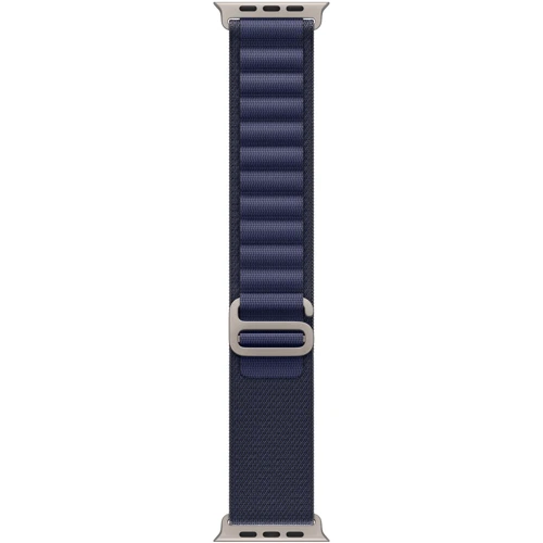 Apple 49mm Navy Alpine Loop - Media - Natural Titanium Finish (MXMY3ZM/A)