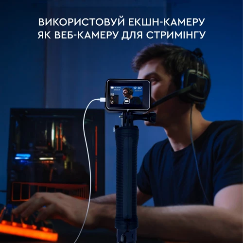 Экшн камера Набор для Стримера 15 в 1 AIRON ProCam 7 Touch с аксессуарами: Микрофон Встроенный микрофон, Поддержка подключения внешнего микрофона: есть (USB Type-C)