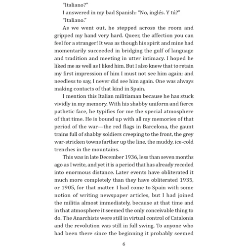 George Orwell: Homage to Catalonia: Обложка Мягкая