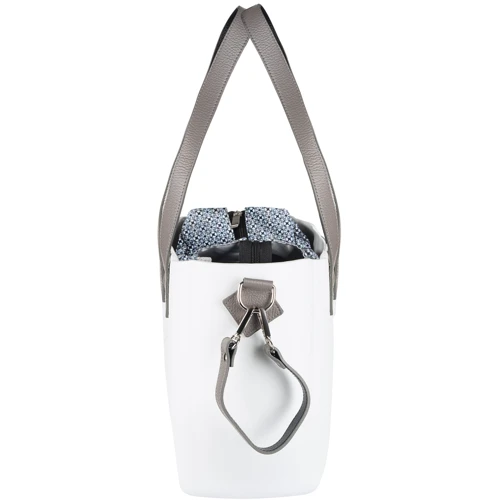 Сумка для мами Nuvita MyMia ручки еко-шкіра, килимок, ремені для коляски біло-сірий (NV8801G/02O/23G/13G/33G)