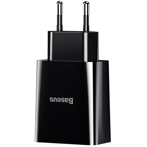 Зарядное устройство Baseus USB Wall Charger Speed Mini 2xUSB 2.1A 10.5W Black with Lightning Cable (TZCCFS-R01): Сила тока 2.1А