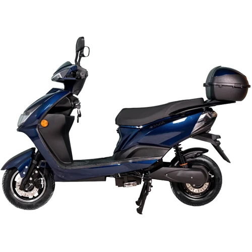 Электроскутер Atlas Freedom 1500W Box Cyan Blue (3090): Особенности С рулем, С сиденьем, Мощные, С большими колесами, С большим запасом хода, С багажником, Для бездорожья