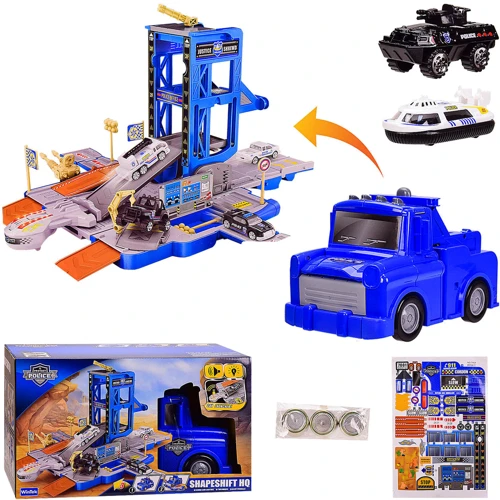 Игровой набор Toys Паркинг Полиция со звуковыми и световыми эффектами Синий E7001-2