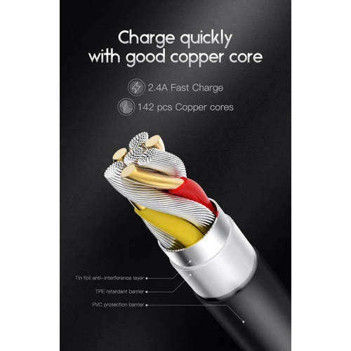 Кабель T-PHOX USB Cable to Lightning Nets 30cm White (T-L801 White): Тип USB Cable - Lightning