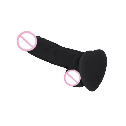 Реалистичный фаллоимитатор Strap-On-Me SOFT REALISTIC DILDO Black - Size S