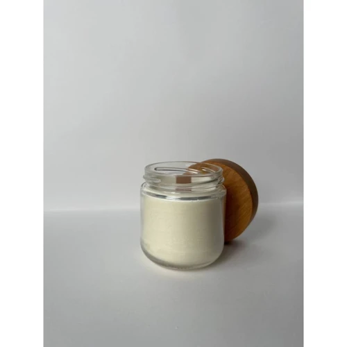 Свічка соєва в склянці Glowing fire, 8х6.5 см (прозора склянка)