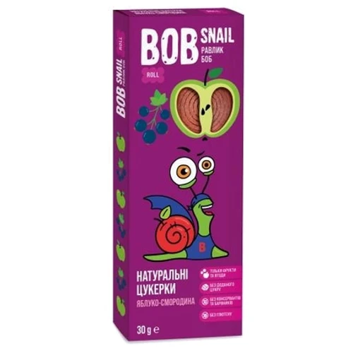 Конфеты Bob Snail Яблоко-смородина 30г