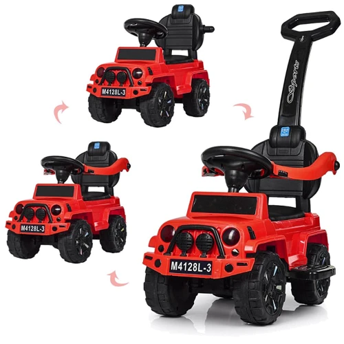 Машинка 2в1 каталка-толокар Bambi красный (M 4128L-3)