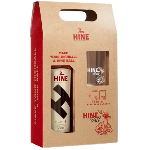 Коньяк Hine H by HINE VSOP, gift box + 2 glasses 0.7 л (BWW8588)