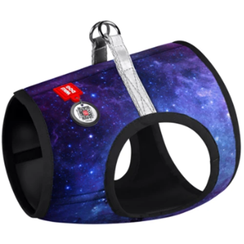 Шлея для собак мягкая WAUDOG Clothes c QR-паспортом рисунок NASA21 ХS2 обхват груди 28-31 см обхват шеи 20-22 cм (2902-0148)