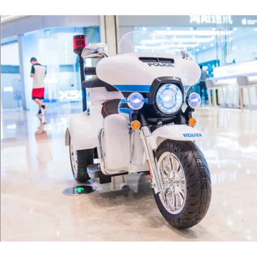 Трёхколёсный мотоцикл Kidsauto Police белый
