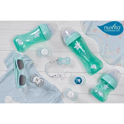 Бутылочка Nuvita для кормления Mimic Cool 150 мл 0+ антиколиковая зеленая (NV6012GREEN) фото 8