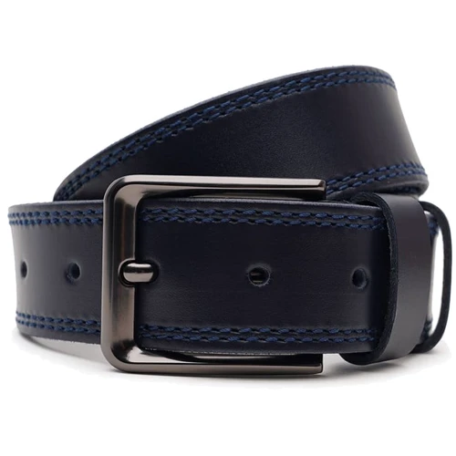 Мужской ремень Borsa Leather синий (V1115FX56-navy)