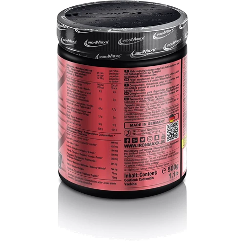 Аминокислота для спорта IronMaxx 100% EAAs Zero 500 g /33 servings/ Watermelon: Вкус Арбуз