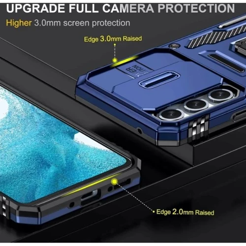Чохол для телефона Mobile Case Camshield Army Ring Navy для Samsung A366 Galaxy A36 5G / A566 Galaxy A56 5G: Матеріал TPU (термополиуретан) и поликарбонат