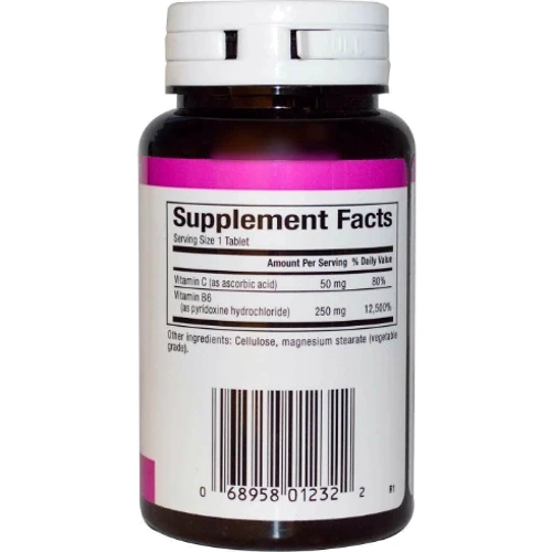 Natural Factors Vitamin B6 Витамин B6 пиридоксин HCl 100 мг 90 таблеток: Тип Витамин B
