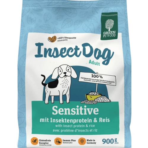 Сухой корм для взрослых собак Green Petfood InsectDog Sensitive Adult гипоаллергенный 900 г (4032254748076)