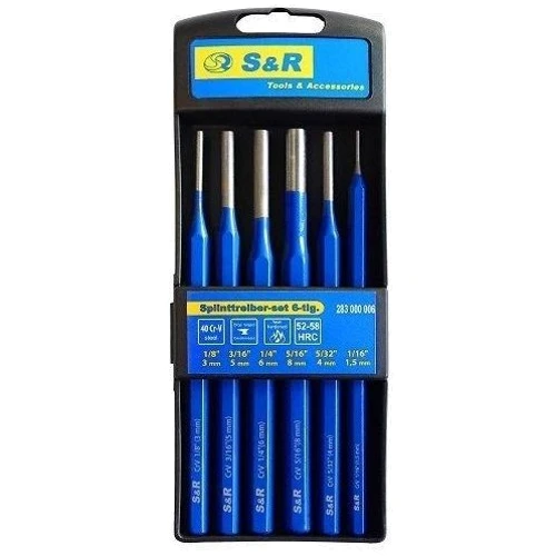 Набір вибивок S&R 6 шт 1,5; 3, 4, 5, 6, 8мм (283000006): Виробник S&R