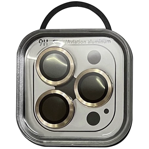 Захисне скло для iPhone Epik Metal Classic Gold для камери iPhone 15 Pro / 15 Pro Max: Тип захисту екрана на камеру