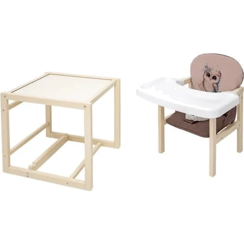 Стульчик-трансформер Babyroom Пеппи-260 слоновая кость/капучино-шоколад (сова) (680985): Тип трансформер