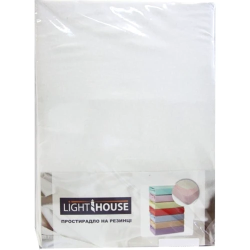 Простирадло на резинці LightHouse Jersey Premium 160х200х25 см кремовий (46500)
