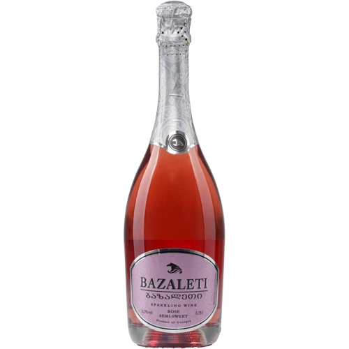 Вино игристое Bazaleti, розовое полусладкое, 0.75 л 11.5% (DIS4867616022637)