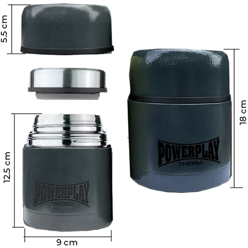 Термос PowerPlay Пищевой 9003 500 ml Grey (PP_9003_500ml_Grey): Тип Пищевой термос