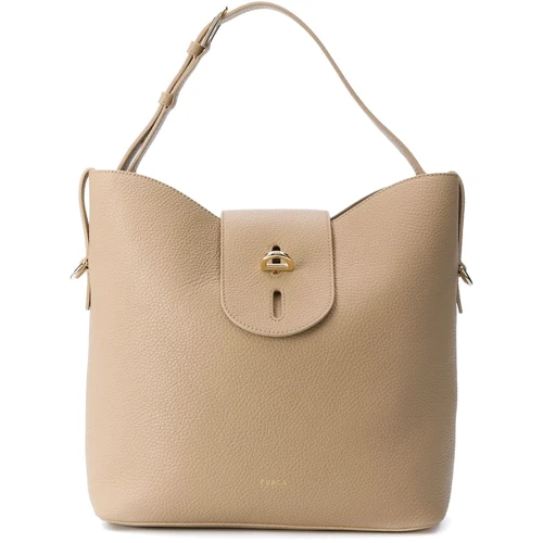 Женская сумка-мешок Furla Net M бежевая (1056778)