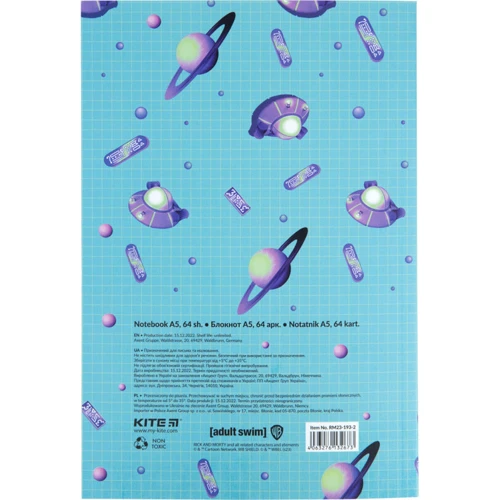 Блокнот Kite Rick and Morty А5 64 листи (RM23-193-2): Тип Блокнот