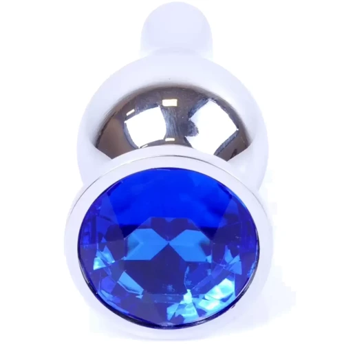 Анальная пробка BOSS of TOYS Boss Series - Jewellery Silver BUTT PLUG Dark Blue (BS6400077)
