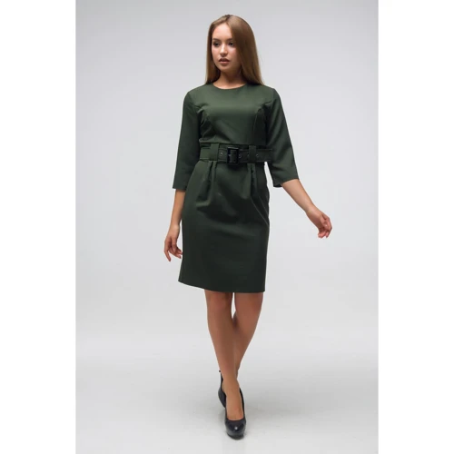 Платье FLFashion Агния ТПА 2683 42 зеленое повседневное до середины бедра: Вид Повседневные платья