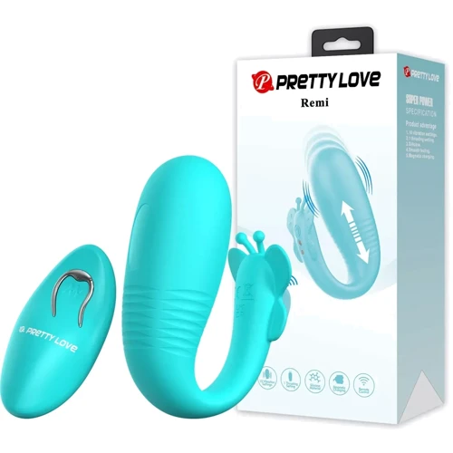 Вибратор LYBAILE Pretty Love Remi c поступательным движением и пультом ДУ (BI-300093W)