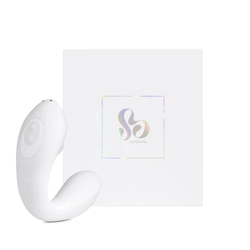 Вакуумный вибратор So Divine Pearl Vibe 2 в 1 White