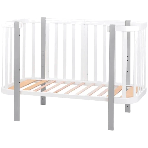 Дитяче ліжечко Babyroom Місяць 120x60 см білий - сірий (625552)