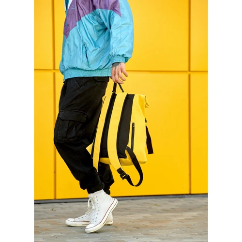 Чоловічий рюкзак Sambag RollTop LSH жовтий (24211028m): Фактура Гладкая, Матовая