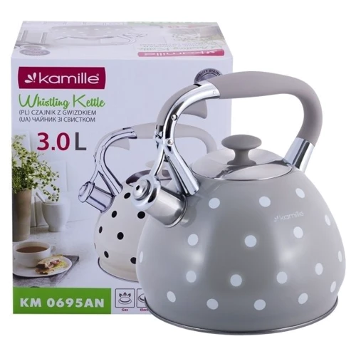 Чайник Kamille 3 л кофейный (KM-0695GR): Материал ручки Бакелит