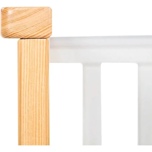 Детская кроватка Klups IWO 120х60 см с ящиком и перегородкой белая+дерево