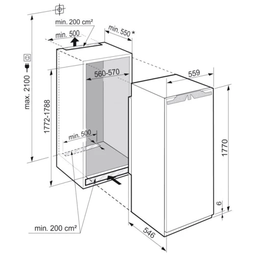 Встраиваемый холодильник Liebherr IRe 5100 Pure