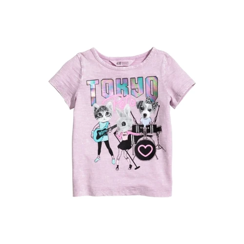 Футболка H&M 7Z5649956 92 см сиреневая: Пол Девочка