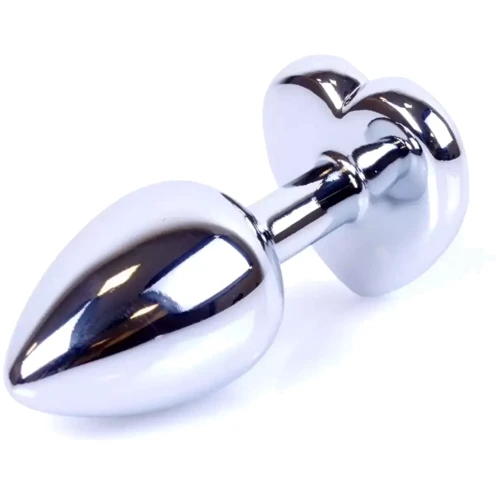 Анальная пробка Boss Series - Jewellery Silver Heart PLUG Red S (BS6400046)
