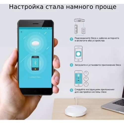 Маршрутизатор Wi-Fi TP-Link Deco M9 Plus (1-Pack): Тип антенны внутренняя