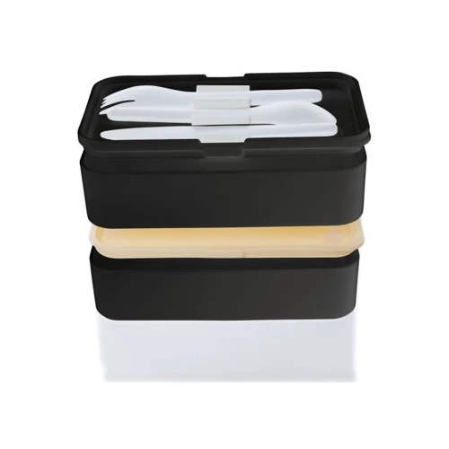 Емкость для хранения Ernesto 2x500 ml 10 pcs black: Форма прямоугольная