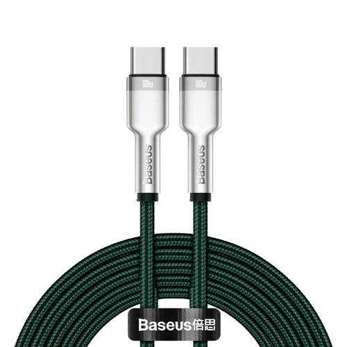 

Baseus Cable USB-C to USB-C Cafule Metal 100W 2m Green (CATJK-D06)