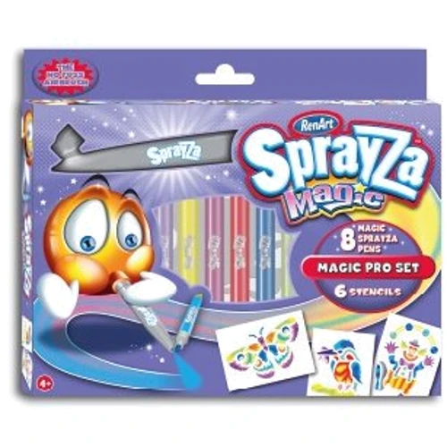 Sprayza Набор МАГИЧЕСКАЯ АЭРОГРАФИЯ PRO (8 фл.+6 трафаретов) (SA2408): Производитель Sprayza