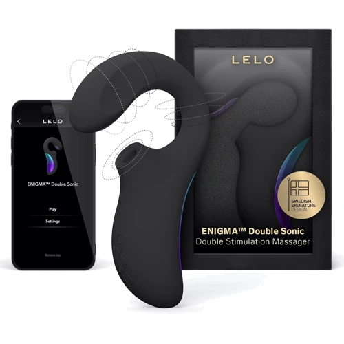 Клиторально-вагинальный звуковой стимулятор Lelo Enigma Double Sonic Black