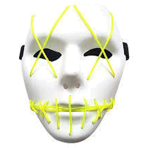 Неоновая Маска для вечеринок с подсветкой UFT LED Mask 1 Yellow фото 4