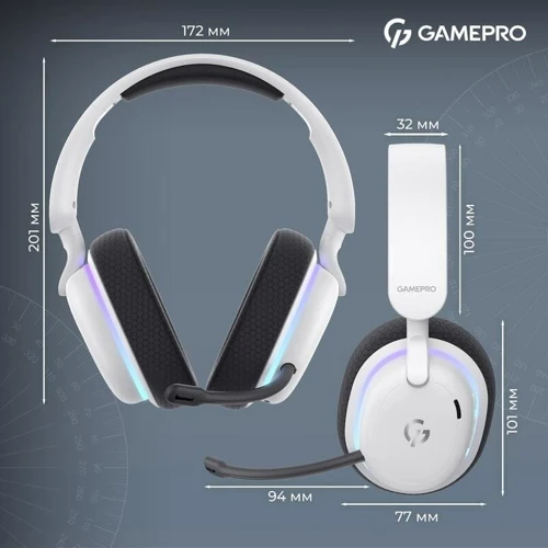 Наушники GamePro Asgard Bragi RGB White (HSW250W) фото 12
