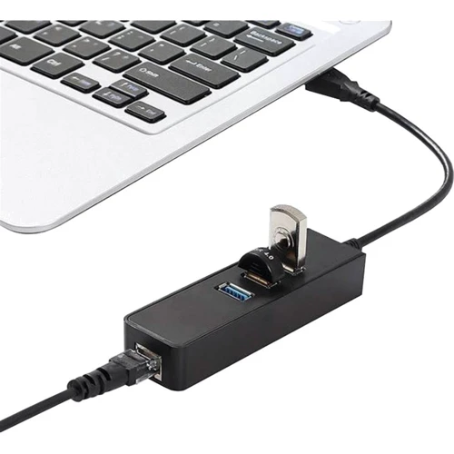 Адаптер Dynamode USB to 3xUSB 3.0 + RJ45 Black: Додаткові роз'єми Ethernet, USB OTG